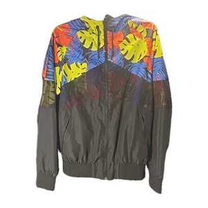 Vintage CSG Unisex Jacket Size S/P Floral Wind Breaker Zip Front  - Picture 1 of 7