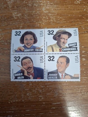 Scott #3100-03 Songwriters - Music Legends 32c  Plate Block of 4  1996 MNH  - Image 1 of 2