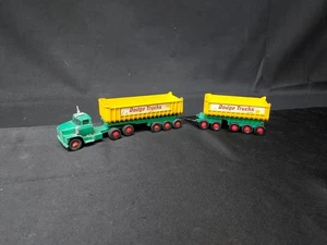 Matchbox 1960s Lesney Kingsize Dodge Fruehauf Tipper K-16 Truck & Dump Trailers - Picture 1 of 12