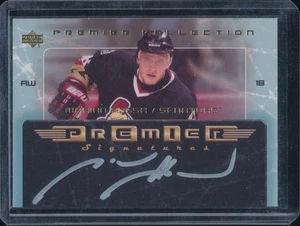 2004-05 Buy Back Buyback '03-04 UD Premier Autograph Marian Hossa on card AUTO - Foto 1 di 6