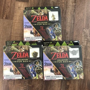 The Legend of Zelda COLLECTOR'S FUN BOX Enterplay Exclusive  Pin 3 Box Lot - Picture 1 of 2