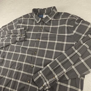 Camicia Old Navy Everyday Built In Flex da uomo vestibilità regolare XXL grigia a quadri con bottoni - Foto 1 di 9