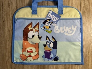 Bluey Character Kids Zipped Book Bag Book Carry School Case Boys & Girls - Picture 1 of 7