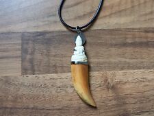 BEAUTIFULLY CARVED BUDDHA TOOTH SHAPED PENDANT