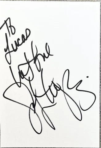 Jennifer Lopez Signed In Person 4x6 Index Card In Top Loader - Authentic, JLo Cover
