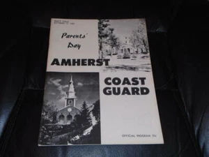 1964 COAST GUARD AT AMHERST COLLEGE FOOTBALL PROGRAM EX-MINT - Picture 1 of 2