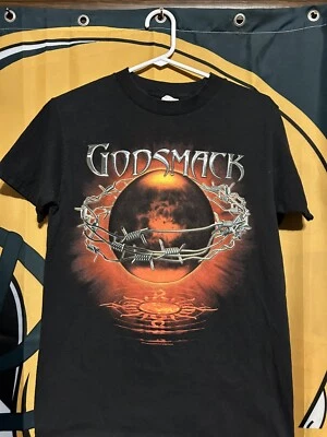 Camisa Godsmack The Oracle Edición Deluxe Alambre de Barba Negra Para Hombre Talla Pequeña Licencia Foto 1 de 2