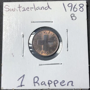 1968 B SWITZERLAND 1 RAPPEN***L@@K***HIGH GRADE***Combined Shipping***L@@K*** - Picture 1 of 4