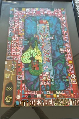Friedensreich Hundertwasser Munich Olympics Limited Edition Lithograph 1972 COA - Image 1 of 4