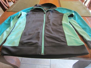 BCG Light Weight Zippered Jacket Women Size XL Color Black/Greens - Picture 1 of 2