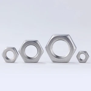 304 Stainless Steel Thin Hexagon Nut Extra Fine Thread Pitch M6 M8 M10 M12 - M30 - Picture 1 of 4
