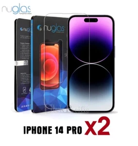 2X GENUINE Nuglas iPhone 14 Pro Tempered Glass Screen Protector - Picture 1 of 4