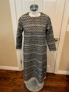 Dainty Jewells Evening Eclipse Blue & White Tweed Shift Dress, Size XS NWT! - Picture 1 of 7