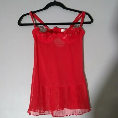 Shirley of Hollywood Pequeño Babydoll Lencería Corazón Cuarto Taza Vestido Sexy Malla Foto 1 de 4