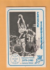 Chuck Verderber Kentucky Wildcats AUTO Signed 1979-80 Foodtown Lincoln IL 3A