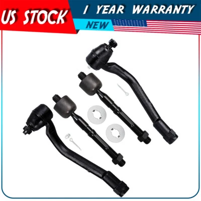 Extremo de barra de amarre interior exterior delantero 4 piezas apto para KIA CADENZA 2014 2015 2016 todos los modelos Foto 1 de 4