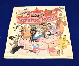 WALT DISNEY’S MERRIEST SONGS Vinyl LP Various Artists 1968 Disneyland DL-3510 G+ - Picture 1 of 12