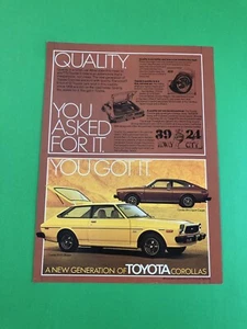 1976 1977 1978 TOYOTA COROLLA SR-5 SR 5 VINTAGE ORIGINAL PRINT AD ADVERTISEMENT - Picture 1 of 1