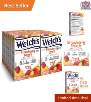 Paquete de 72 Welch's Fresa Melocotón Mezcla de Bebidas en Polvo - Comodidad Sin Aspartamo Foto 1 de 4
