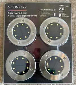Moonrays 4 Solar Lawn/Deck lights-Solar Powered-2.0-8hr run time-LED- UNOPENED - Picture 1 of 11