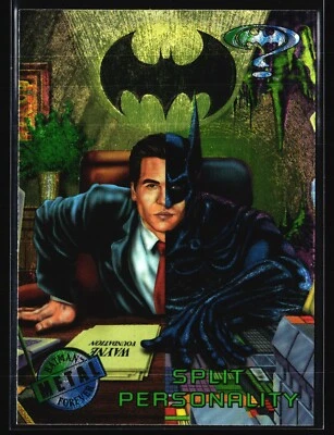 1995 Fleer Metal Batman Forever DC Card #51 SPLIT PERSONALITY Val Kilmer - Image 1 of 2
