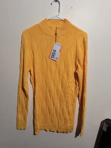 Suéter para hombre Suslo Couture amarillo Milano talla 2XL - Imagen 1 de 7