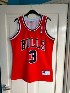 CHAMPION NBA BULLS CHANDLER 3 RED BLACK WHITE SIZE SMALL JERSEY - Picture 1 of 21