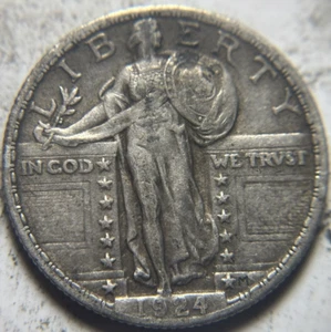 1924 25c Standing Liberty Quarter. Attractive Circulated Example! - Picture 1 of 2