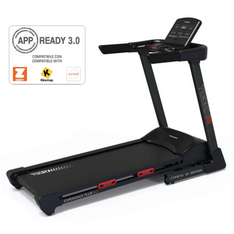 Toorx tapis roulant EXPERIENCE PLUS AC HRC APP Ready 3.0 motore AC fascia cardio