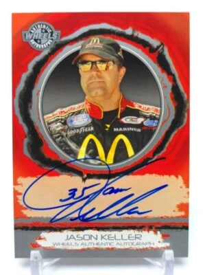 2006 Wheels JASON KELLER Autographs On Card Auto NASCAR Busch Series Insert - Image 1 of 4