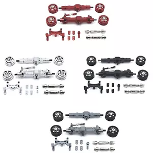 For WPL 1/10 C74 RC car Alloy Front Rear Bridge Axle Servo Seat Wheel Rim Set - Picture 1 of 13