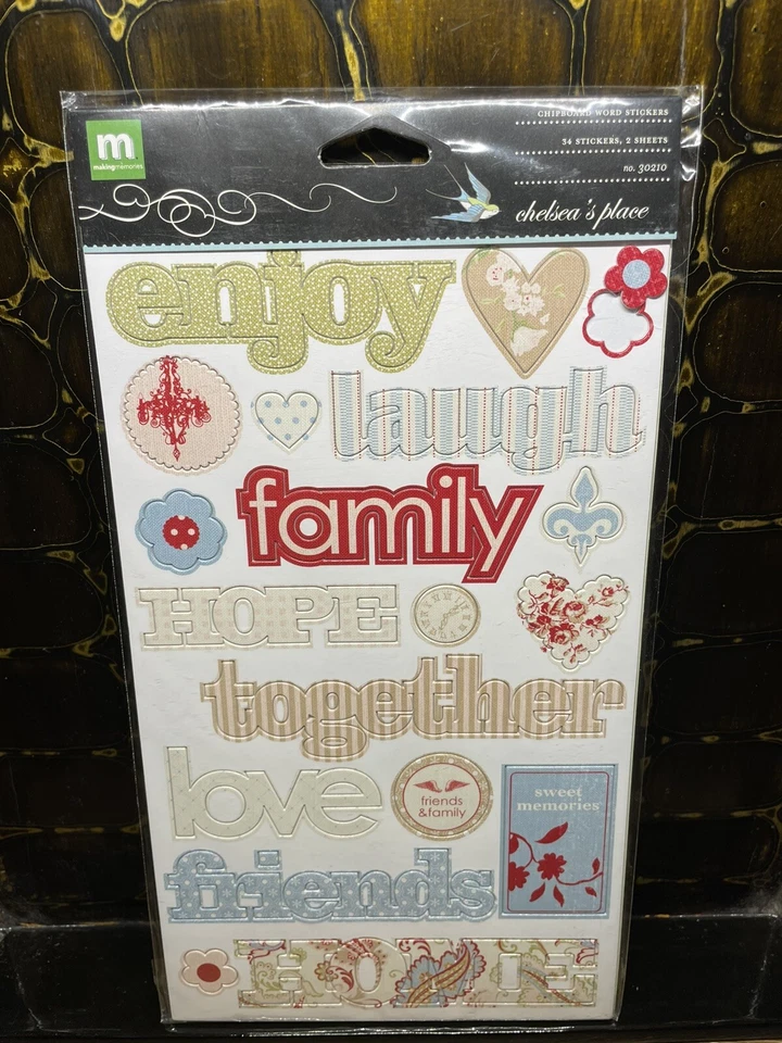 Making Memories Chipboard Alpha Sticker Chelseas Place Alphabet Letter Scrapbook - Image 1 of 2