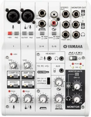 YAMAHA Webcasting Mixer Audio Interface 6 Kanäle AG06 CAG06 - Bild 1 von 4