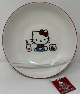New Set Sanrio Hello Kitty Milk & Fish Ceramic 46 Oz Pasta Bowl, Plate 9"W x 2"D - Picture 1 of 9
