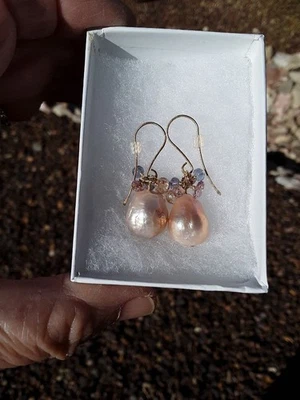Baroque Pearl Drop Earrings - Image 1 of 4