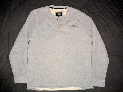 Lee Premium Select Para Hombres The Outdoor Henley Sherpa Forrado Gris Talla Mediana Usado en Excelente Condición Foto 1 de 4
