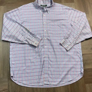 Brooks Brothers Country Club Hemd Herren XXL blau lila kariert Button Down Preppy - Bild 1 von 7