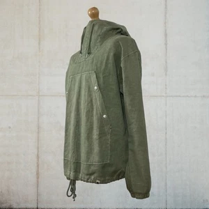 Pretty Green 32% Linen Garment Dyed Overhead Hooded Smock Size Medium New & Tags - Picture 1 of 18