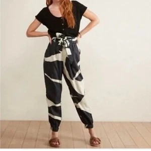 The Odells Anthropologie schwarze bedruckte Jogginghose Größe XSmall - Bild 1 von 10