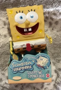 Vintage SpongeBob Schwammkopf Squirting Toy 2000 Mattel Nickelodeon Y2K NEU NIP - Bild 1 von 2