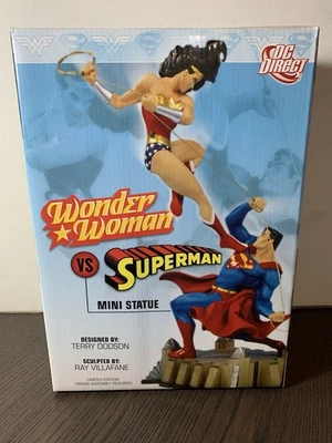 Wonder Woman Versus VS Superman DC Direct Porcelain Mini Statue 9.875" - Image 1 of 4