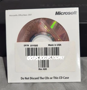 Microsoft Office Basic WORD,EXCEL,OUTLOOK 2007 Full Version NEW - Picture 1 of 2