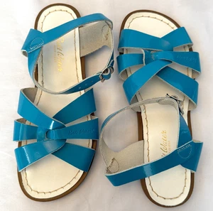 SANDALIA AGUA SALADA ORIGINAL MUJER US 8 HOY TALLA 6 CHAROL AZUL TURQUESA - Imagen 1 de 24