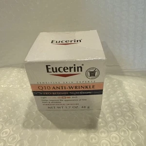 Eucerin Q10 Anti-Wrinkle + Pro-Retinol Night Cream 1.7 oz. Sealed In Retail Box - Picture 1 of 2