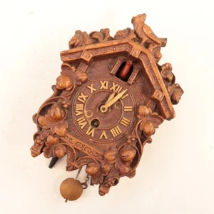 Lux Pendulette Novelty Clock with Red Bobbing Bird - XC327 - Picture 1 of 3