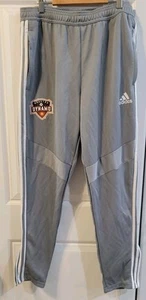 Houston Dynamo FC Track Pants Mens L Gray Adidas Soccer Futbol Logo MLS Pros - Picture 1 of 10