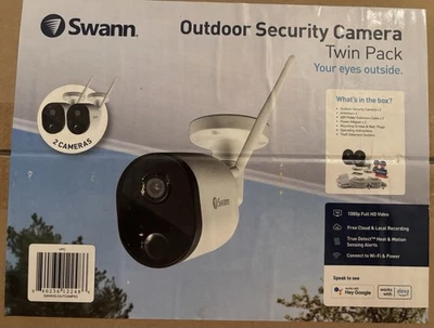 Swann Outdoor Security Camera 1080 Full HD Twin Pack - Image 1 of 4