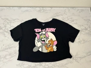 Old Navy Short Sleeve T Shirt Girls L 10-12 Tom And Jerry Cartoon Tee Top O - Picture 1 of 3