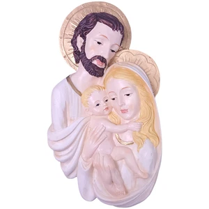 Heilige Familie Weihnachten Wandrelief 7,5" | Harz Krippe Skulptur Dekor - Bild 1 von 3