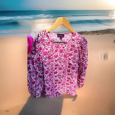 Camiseta J Crew Sambourne Floral Liberty Tela Manga Volantes Algodón AE844 Damas XS Foto 1 de 4